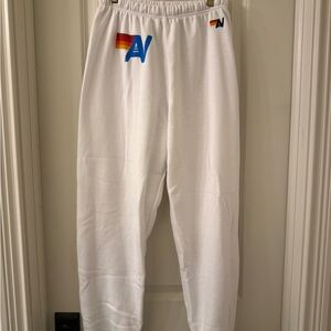Aviator nation white sweatpants